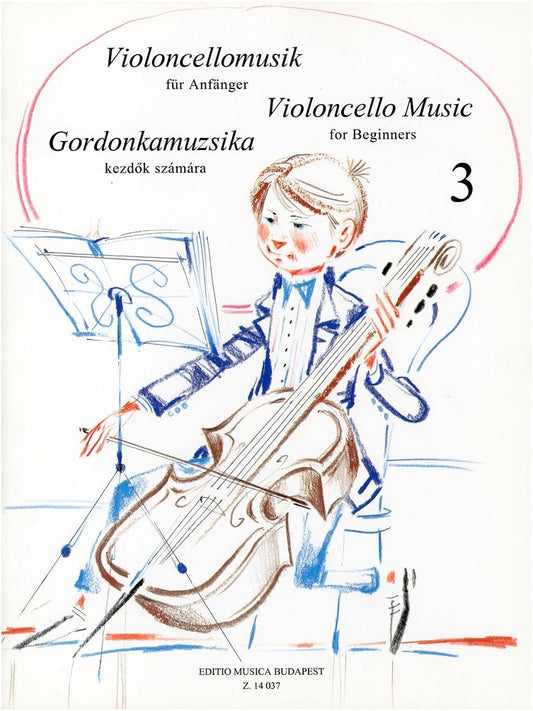 Cello Pieces for Beginners, Volume 3, with Piano Accompaniment (Musica Budapest)