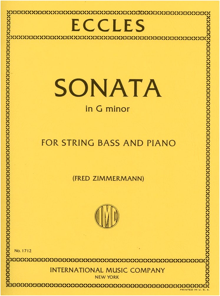 Eccles: Sonata in G Minor for Contrabass Solo with Piano Accompaniment
