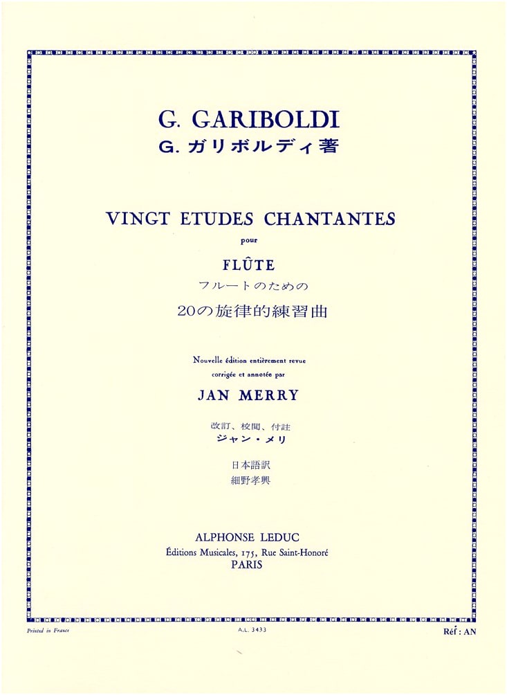 Gariboldi: 20 Melodious Studies for Flute, Op. 88