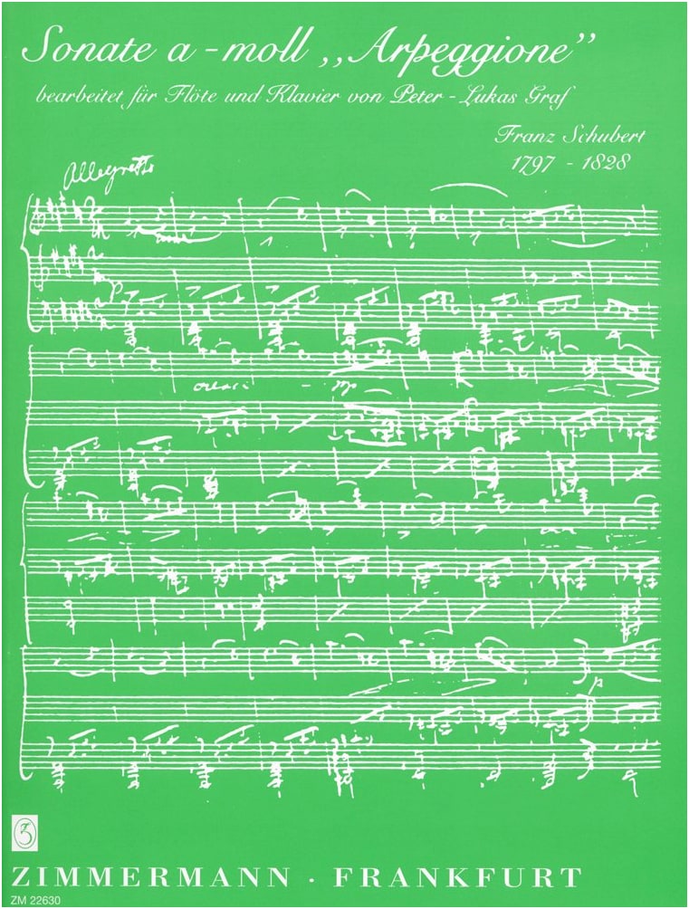 Schubert: Arpeggione Sonata / Arr. Graf / Flute Solo with Piano Accompaniment