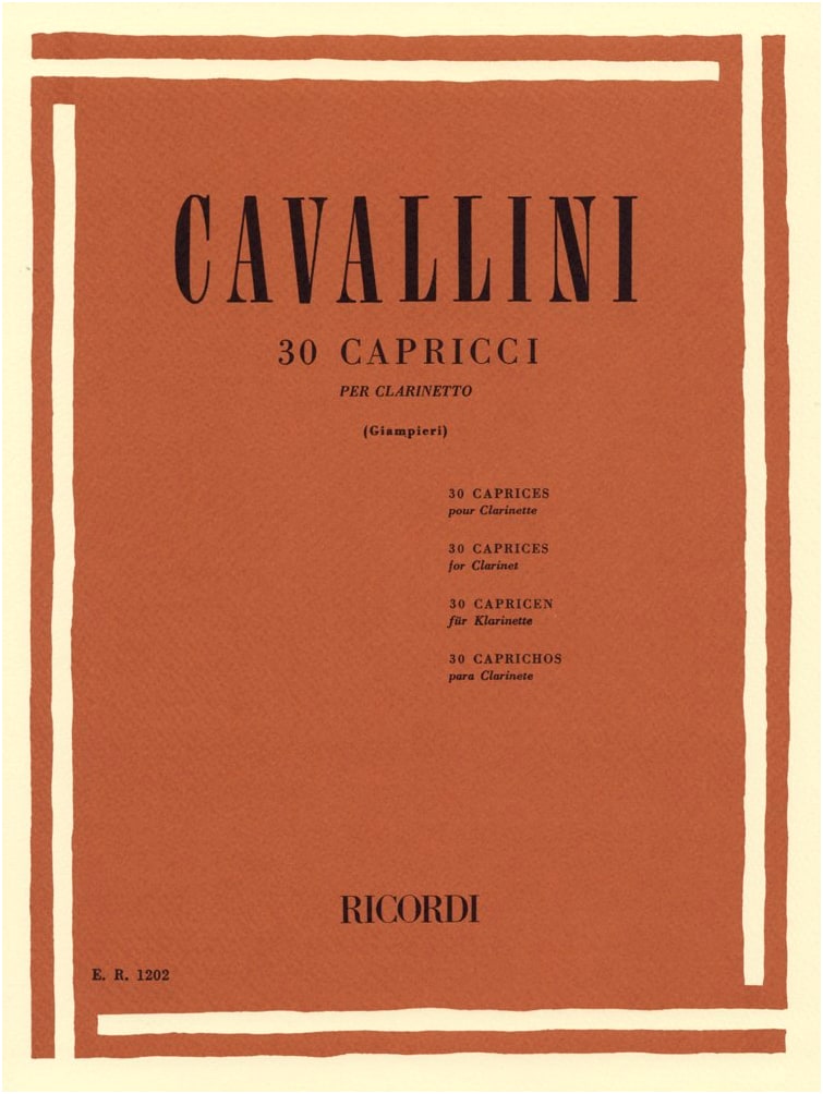 Ernesto Cavallini: 30 Caprices for Clarinet - Ricordi Edition Method Book
