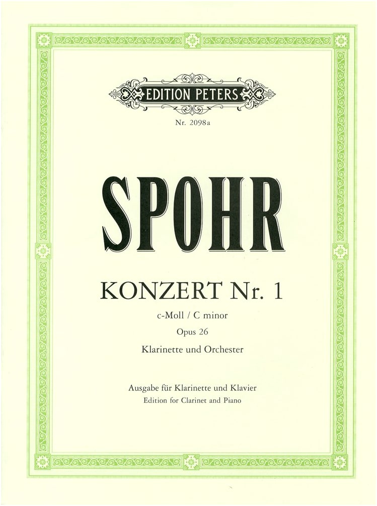Spohr: Clarinet Concerto No. 1 in C minor, KV 26 / Peters / Piano Accompaniment
