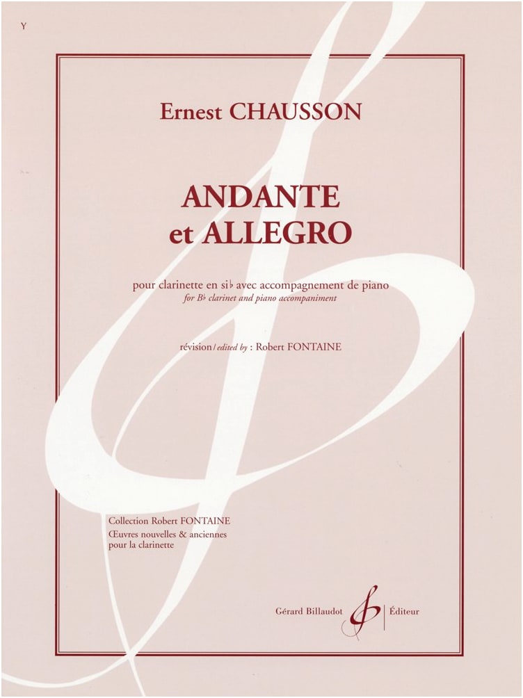 Chausson: Andante and Allegro for Clarinet Solo with Piano Accompaniment (Byodo Publishing)