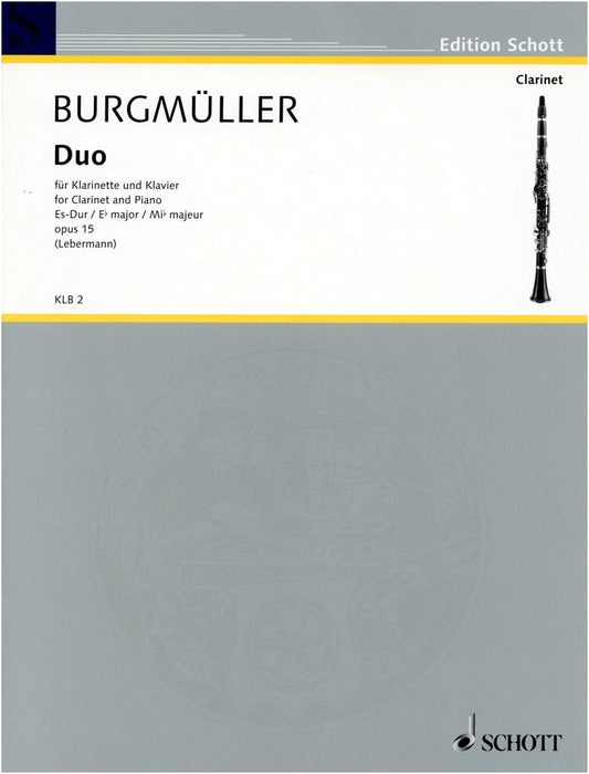 Burgmuller: Duo in E-flat Major Op.15 - Clarinet Solo with Piano Accompaniment