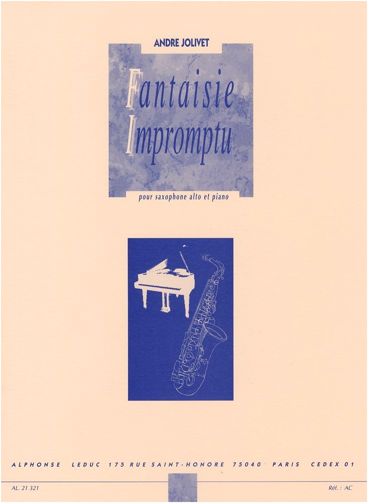 Jolivet: Impromptu Fantasy for Saxophone Solo with Piano Accompaniment