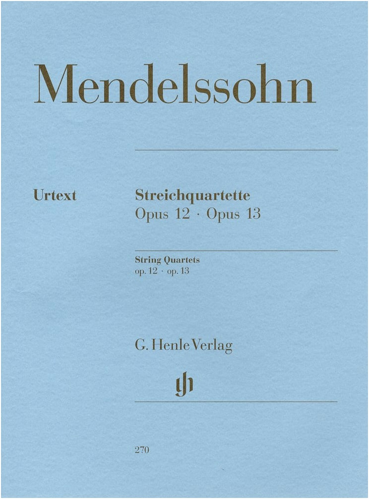 Mendelssohn: String Quartets Op. 12 & 13 - Henle Urtext Edition (Set of Parts)