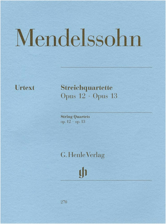 Mendelssohn: String Quartets Op. 12 & 13 - Henle Urtext Edition (Set of Parts)