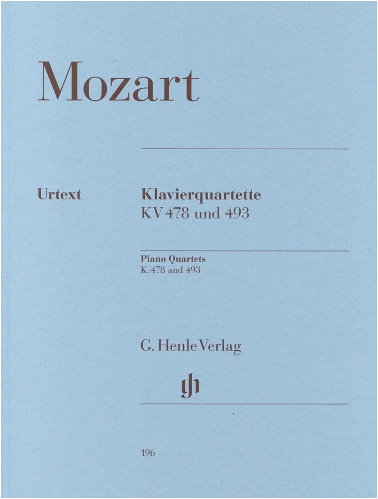 Mozart: Piano Quartets K. 478, 493 - Henle Urtext Edition (Part Scores)