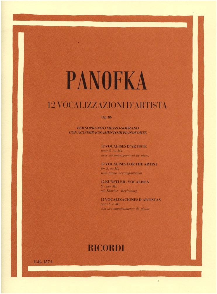 Panofka: 12 Vocalises for Artists, Op. 86 / For Soprano & Mezzo-Soprano