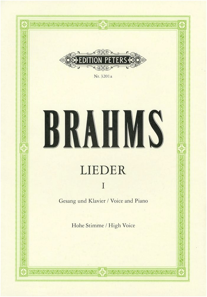 Brahms: Lieder Collection Vol. 1 for High Voice (German Text) / Peters Edition