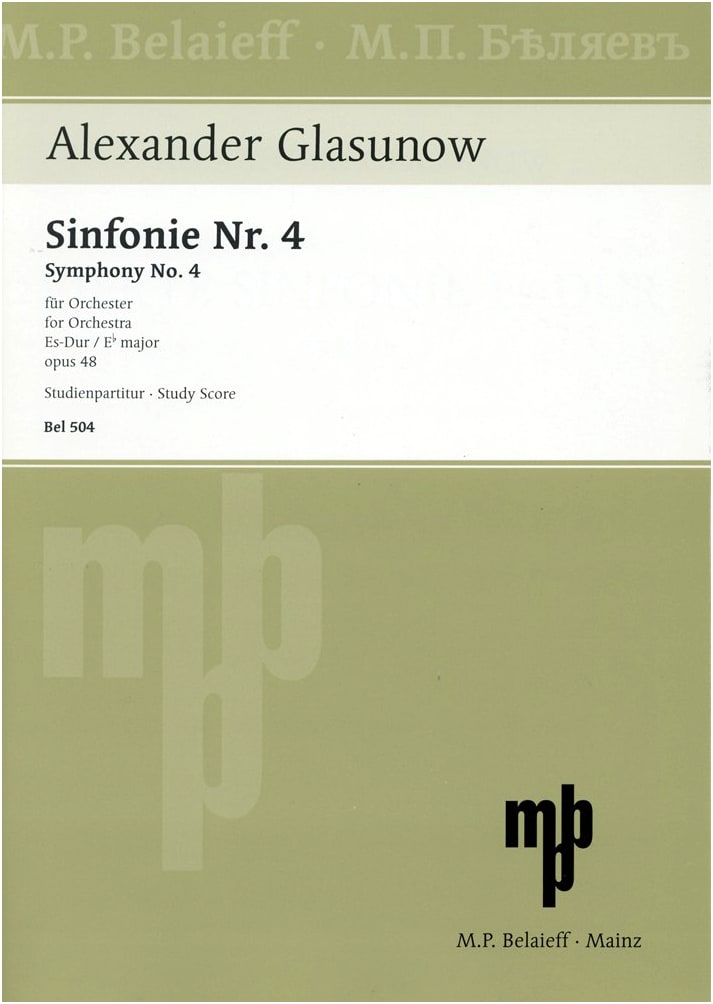 Glazunov: Symphony No. 4 in E-flat Major, Op. 48 - Belaieff Pocket Score