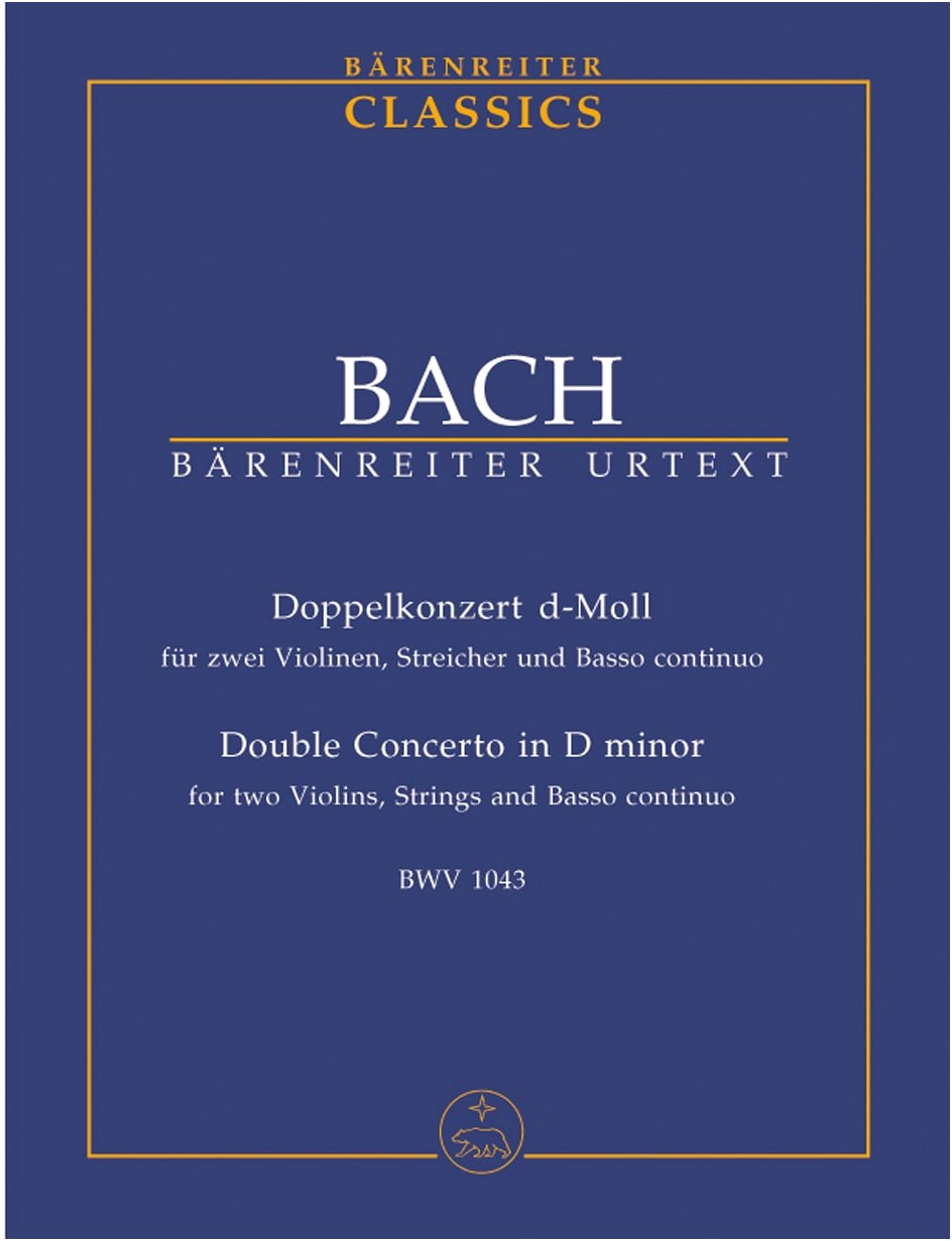 Bach, J. S.: Concerto for Two Violins in D Minor BWV 1043 / Bärenreiter / New Bach Edition / Medium Score