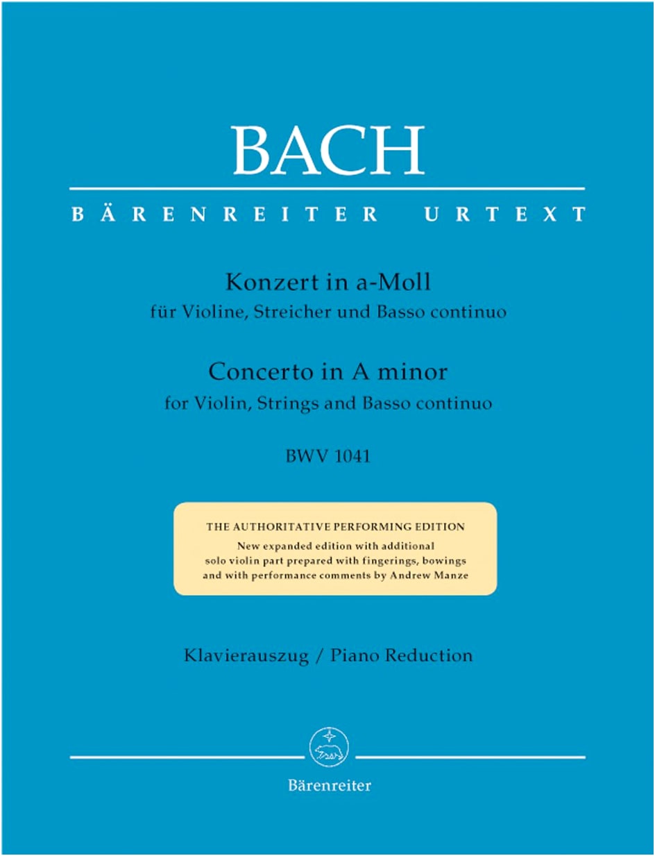 Bach, J. S.: Violin Concerto No. 1 in A Minor BWV 1041 - Piano Accompaniment