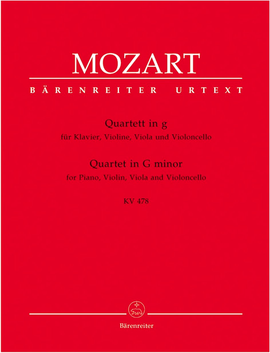 Mozart: Piano Quartets No. 1 in G minor, KV 478/Bärenreiter/Performance Part Set