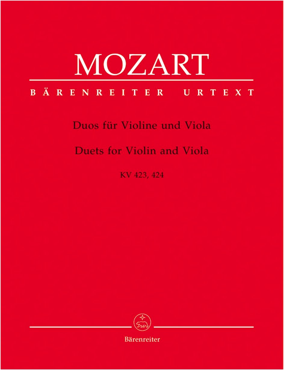 Mozart: Duets for Violin and Viola KV 423-424 / Bärenreiter Edition / Performance Score Set