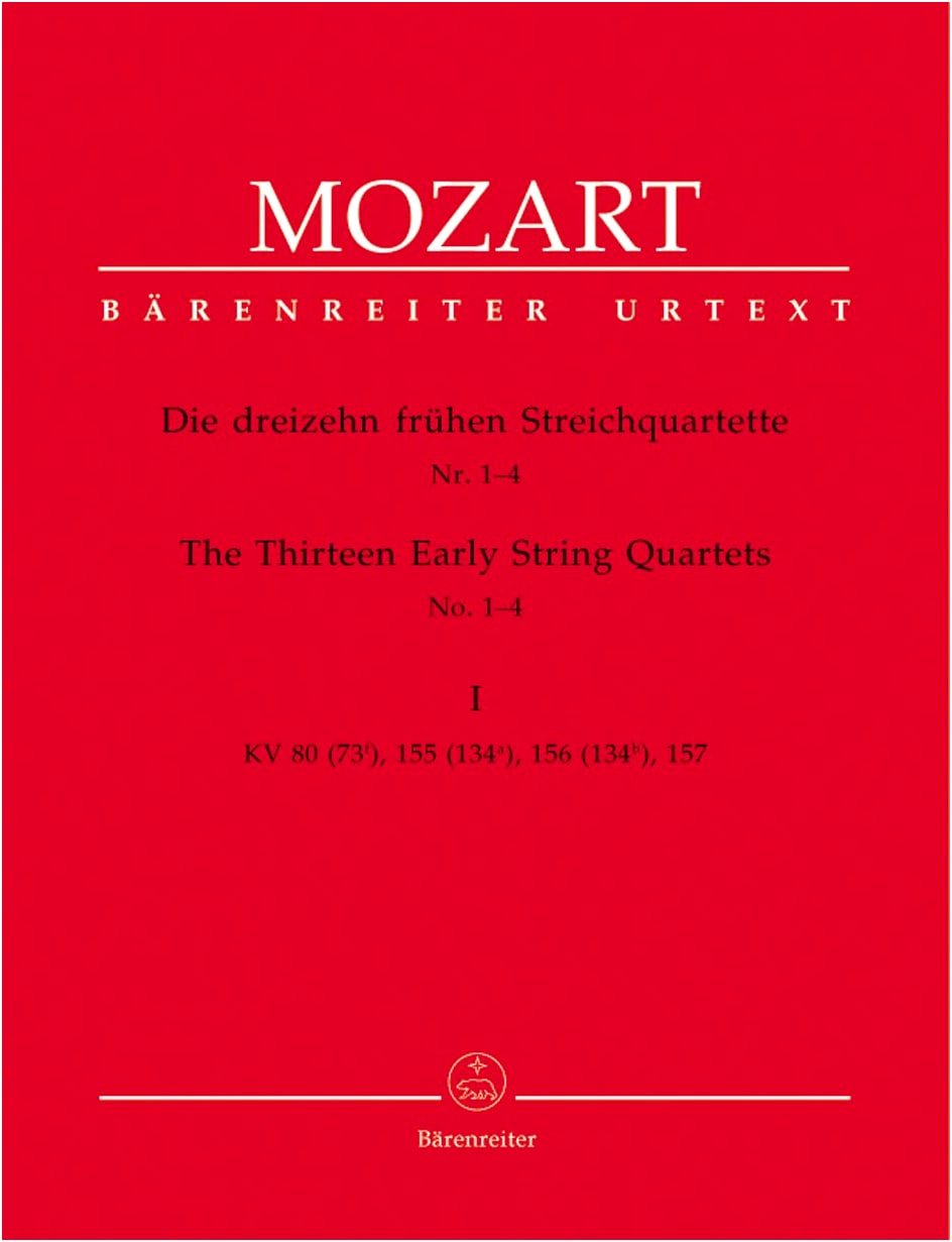 Mozart: String Quartets Vol. 1, K. 80, K. 155-157 / Bärenreiter (Performance Parts)