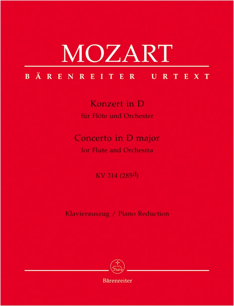 Mozart: Flute Concerto No. 2 in D Major, KV 314 - Bärenreiter New Edition with Piano Accompaniment