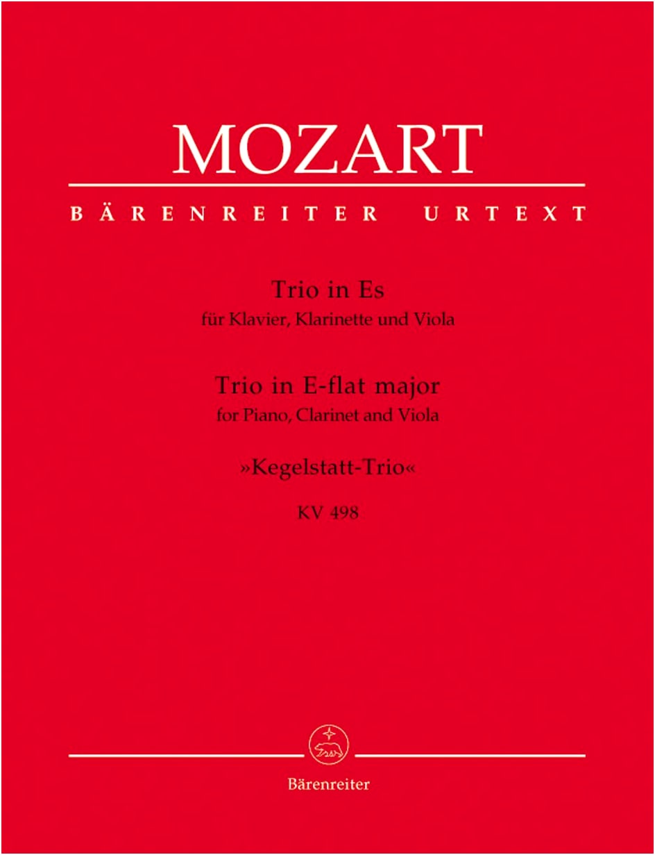 Mozart: Trio KV 498 'Kegelstatt' for Clarinet, Viola & Piano - Bärenreiter Performance Parts