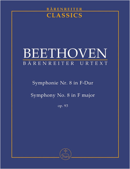 Beethoven: Symphony No. 8 in F Major, Op. 93 (Bärenreiter, Del Mar Edition, Study Score)