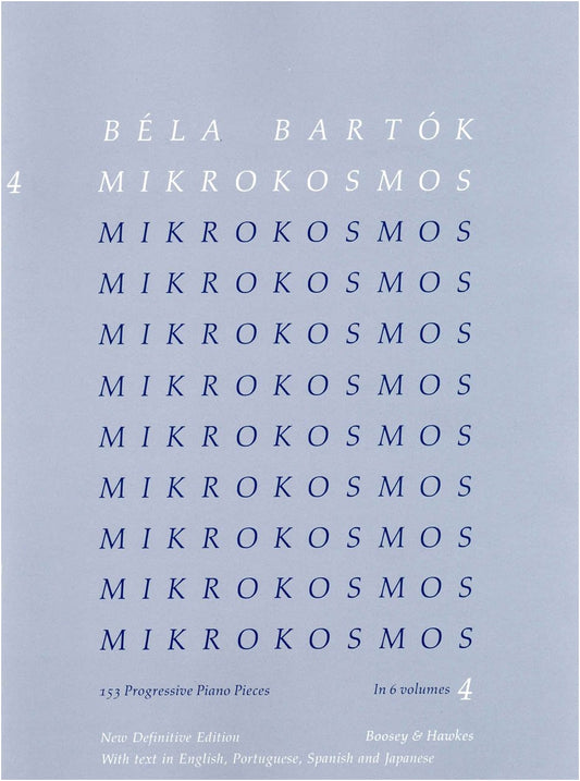 Bartók: Mikrokosmos Volume 4 (with Japanese Notes) - Piano Solo Edition