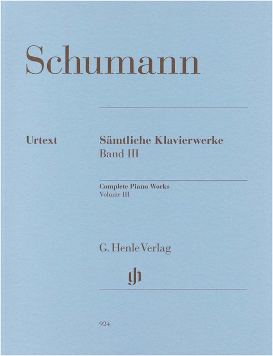 Schumann: Piano Works Collection Vol. 3, Op. 13-16 (Henle Urtext Edition)