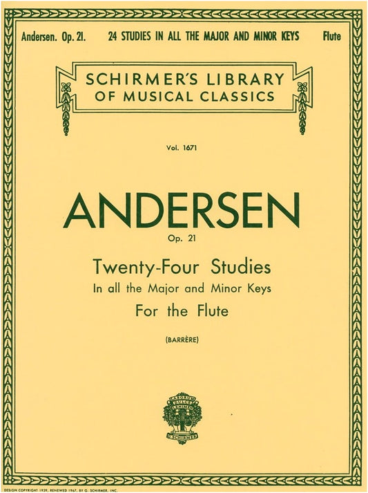 Andersen: 24 Etudes for Flute, Op. 21