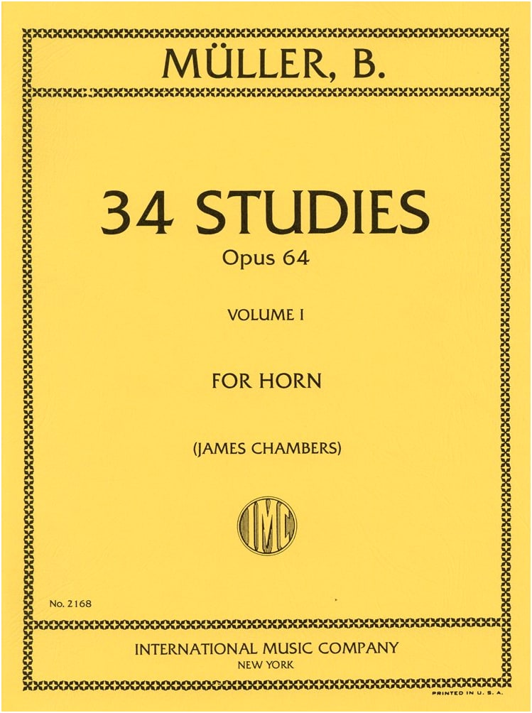 Müller: 34 Studies for Horn Op. 64, Volume 1 (International Music Co.)