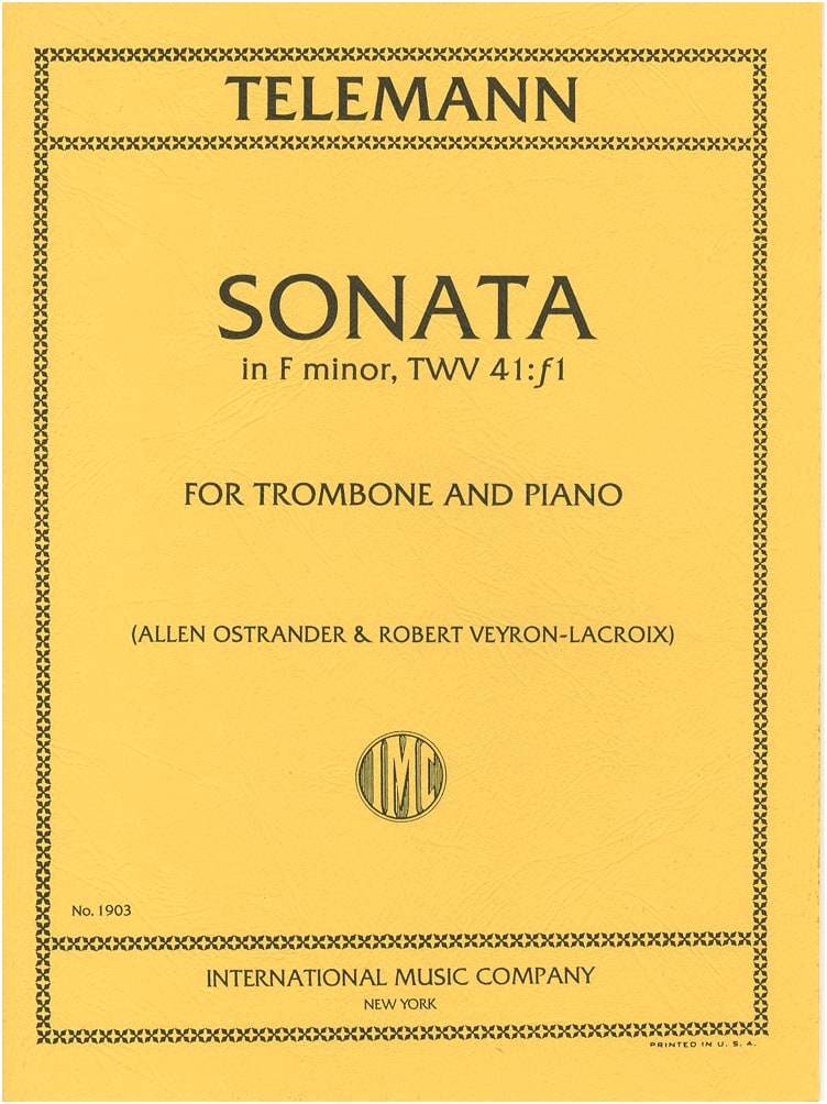 Telemann: Trombone Sonata in F minor with Piano Accompaniment