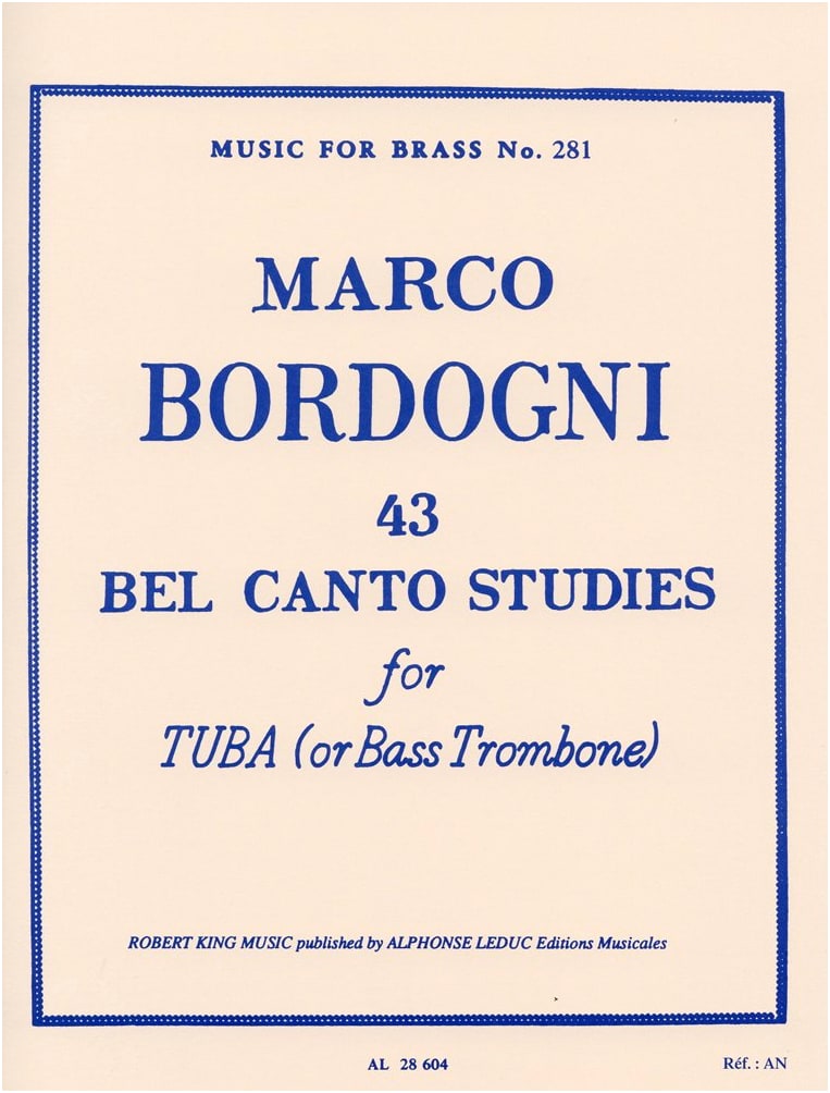 Bordogni: 43 Bel Canto Studies for Tuba / Robert King Publications