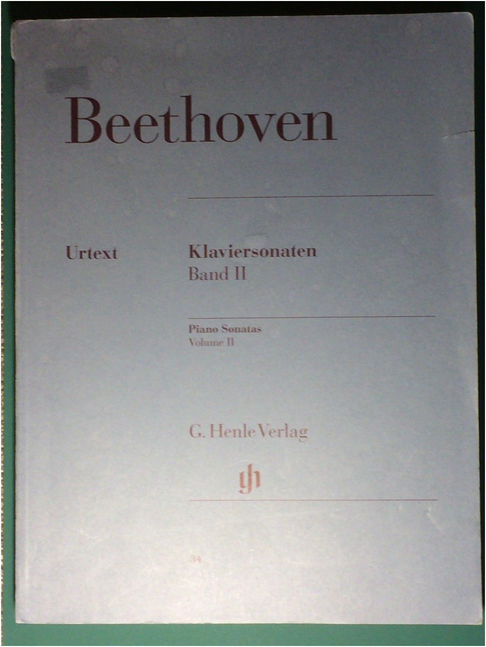 Beethoven Piano Sonatas, Volume 2 - Henle Urtext Edition, Japanese Import