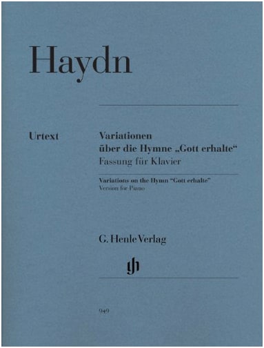 Haydn: Variations on 'Gott erhalte den Kaiser' Hob.III/77, Urtext Edition, Henle