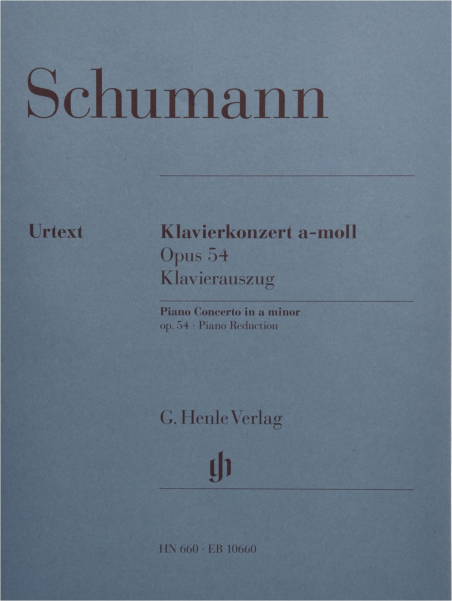 Schumann: Piano Concerto in A Minor Op. 54, Henle Edition (Piano Solo Score)