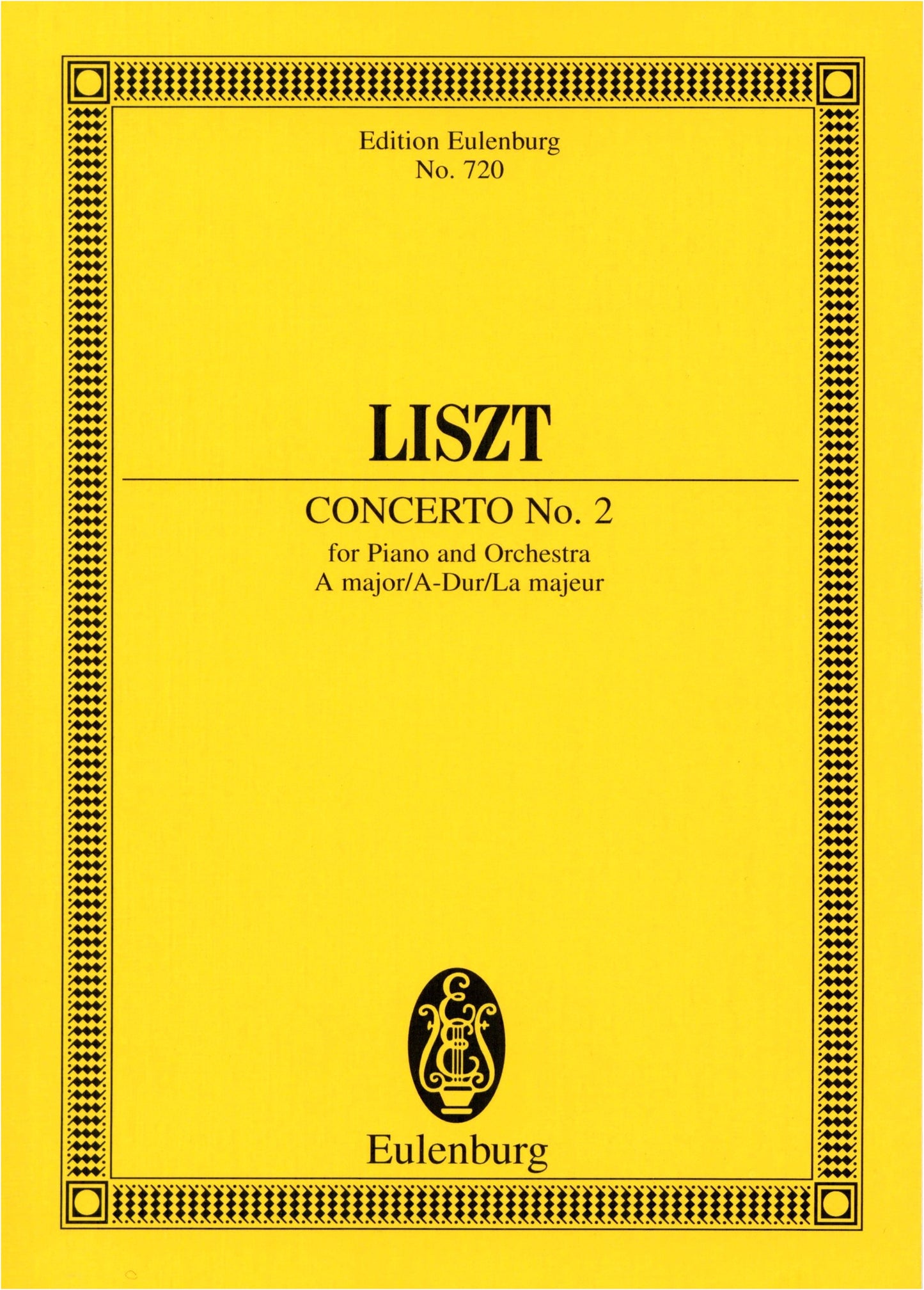 Liszt: Piano Concerto No. 2 in A Major, Eulenburg Pocket Score