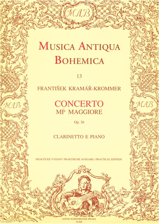 Krommer: Clarinet Concerto in E-flat Major, Op. 36 (for Clarinet and Piano)