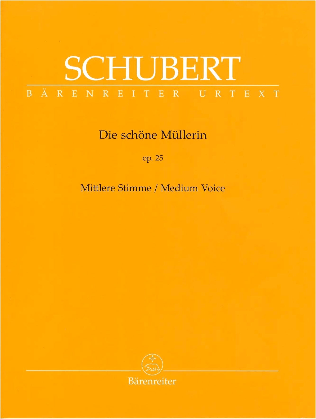 Schubert: Die schöne Müllerin D 795 Op.25 for Medium Voice - Bärenreiter