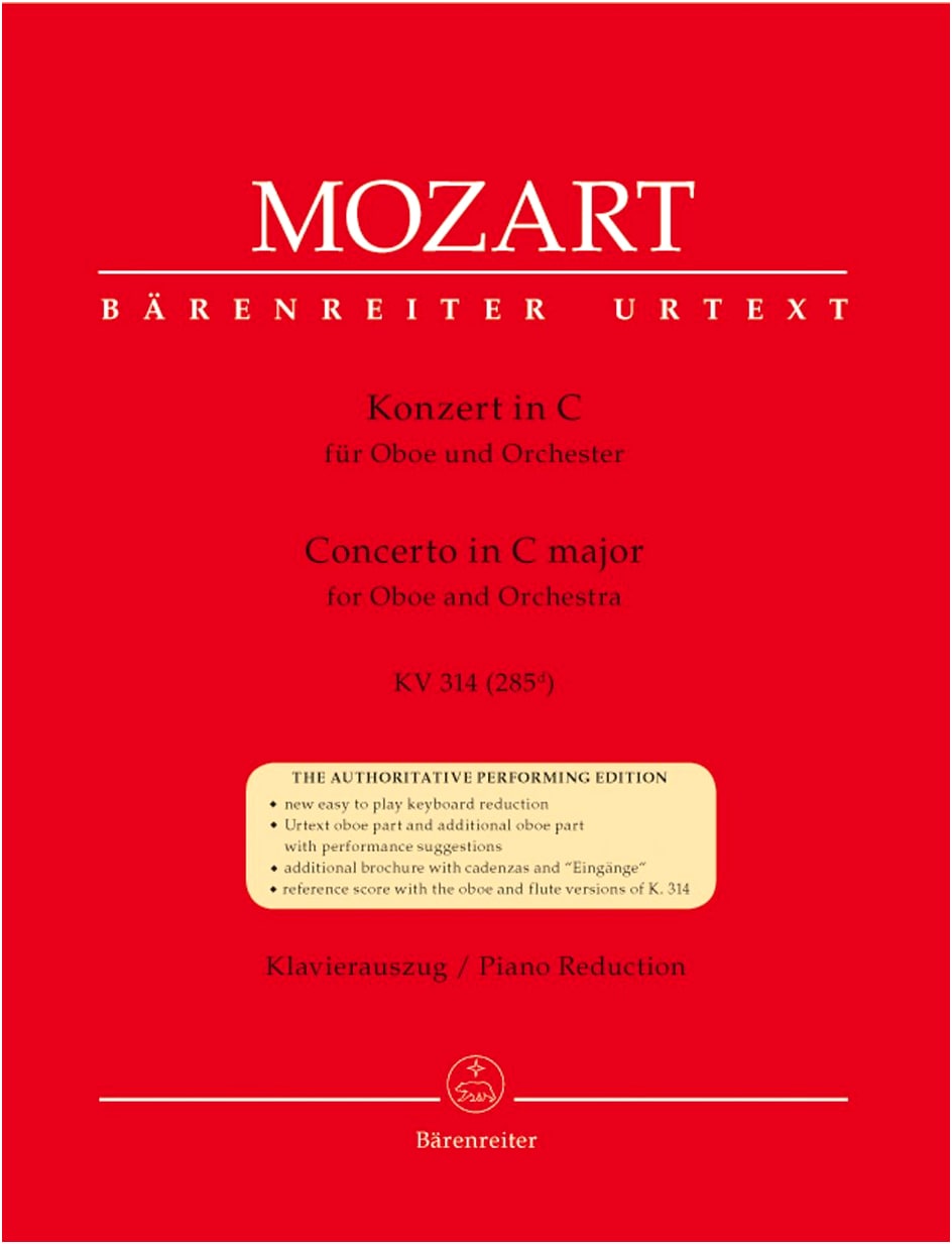 Mozart: Oboe Concerto in C Major, KV 314, for Oboe & Piano (New Mozart Edition)