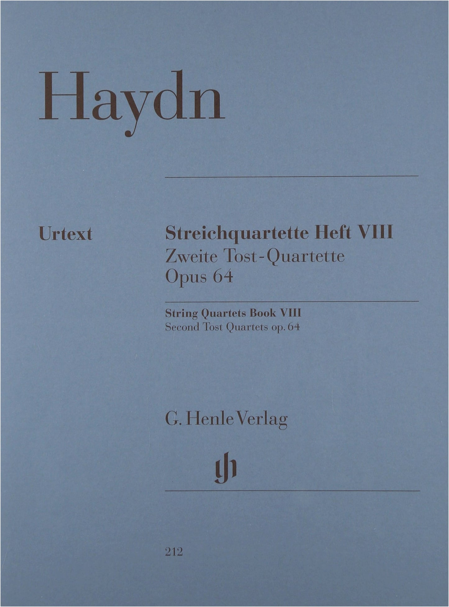 Haydn: String Quartets, Vol. 8, Op. 64 (Hob.III/63-68) - Urtext Edition (Henle Part Set)