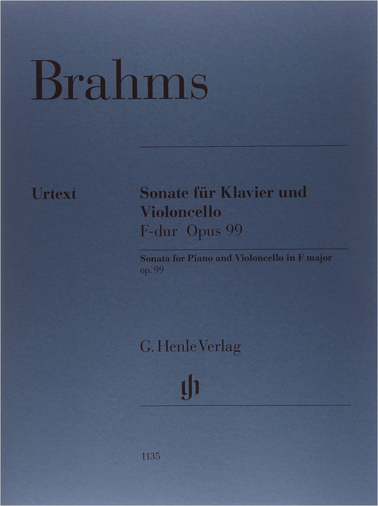 Brahms: Cello Sonata No. 2 in F Major, Op. 99 / Henle Urtext Edition (Cello & Piano)