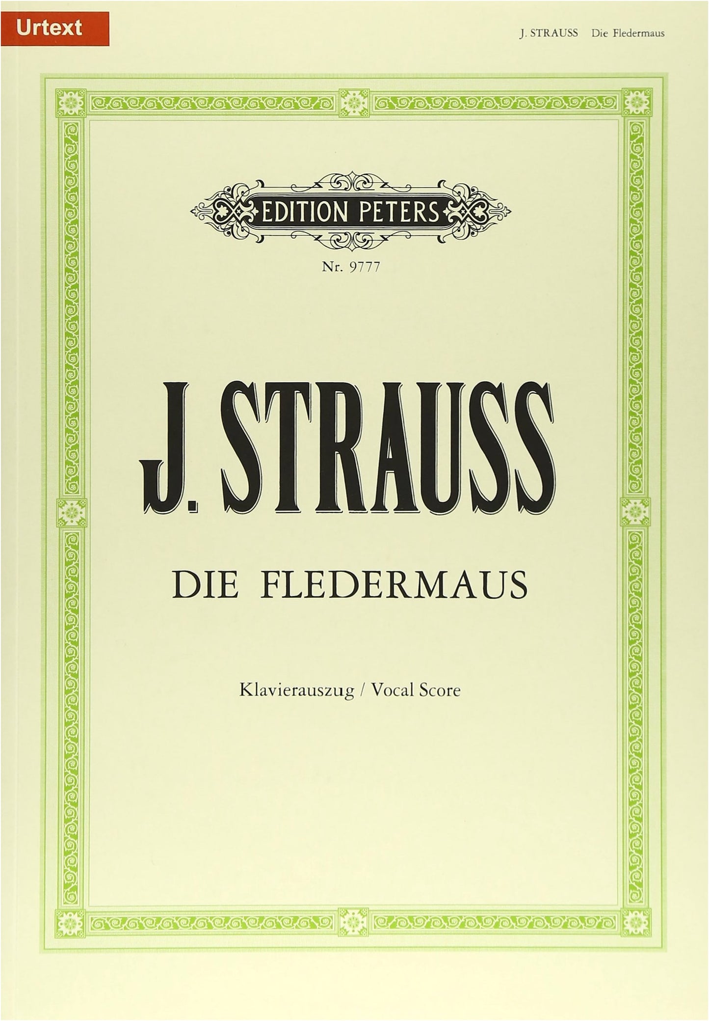 Johann Strauss II: Die Fledermaus Operetta Vocal Score (German Text)