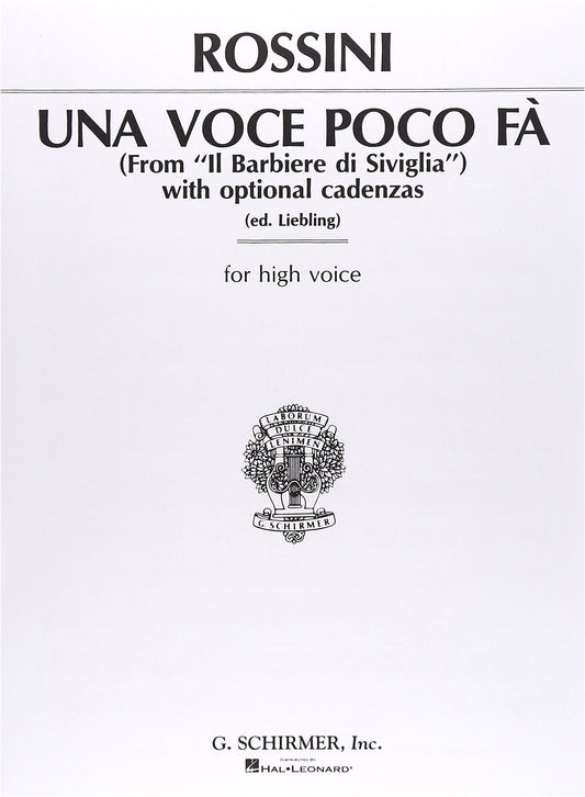 Rossini: "Una voce poco fa" from The Barber of Seville (Vocal Score for High Voice)