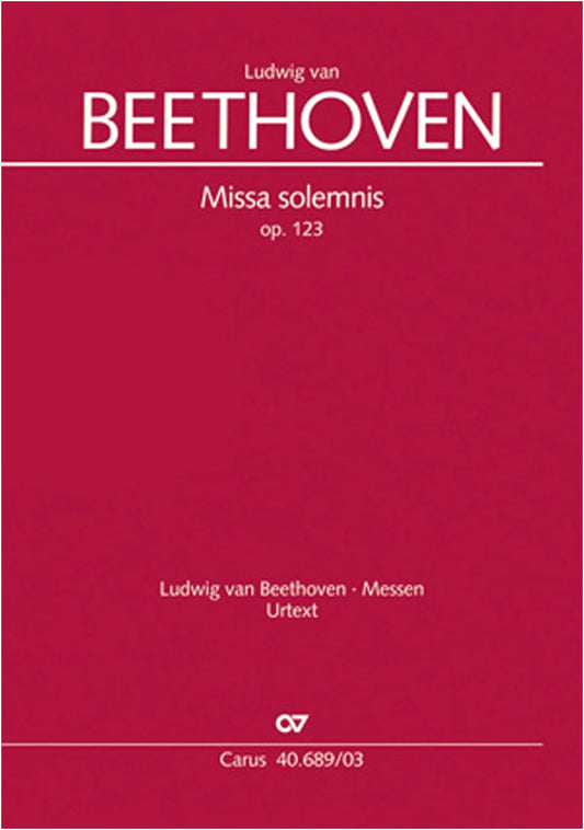 Beethoven: Missa Solemnis (Op. 123) in D Major - Choral Score