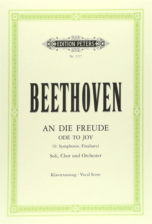 Beethoven: Symphony No. 9, Op. 125 'Ode to Joy' Choral Score (Peters, German Text)