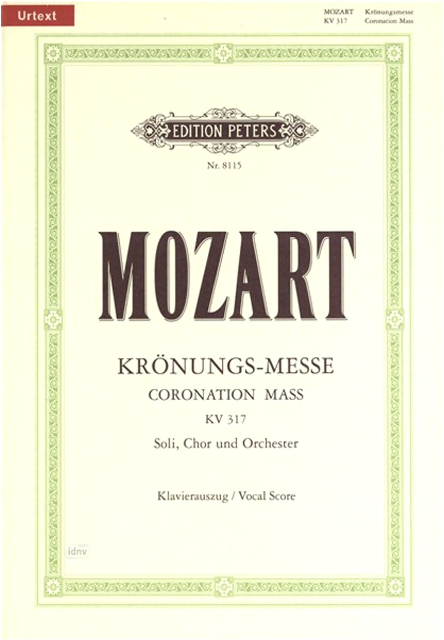 Mozart: Coronation Mass in C Major, KV 317 (Latin) - Choral Work (Peters Edition)