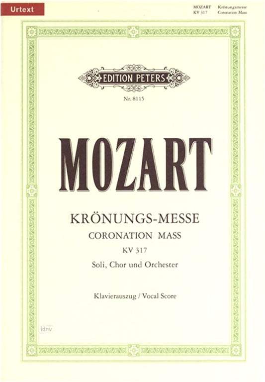 Mozart: Coronation Mass in C Major, KV 317 (Latin) - Choral Work (Peters Edition)