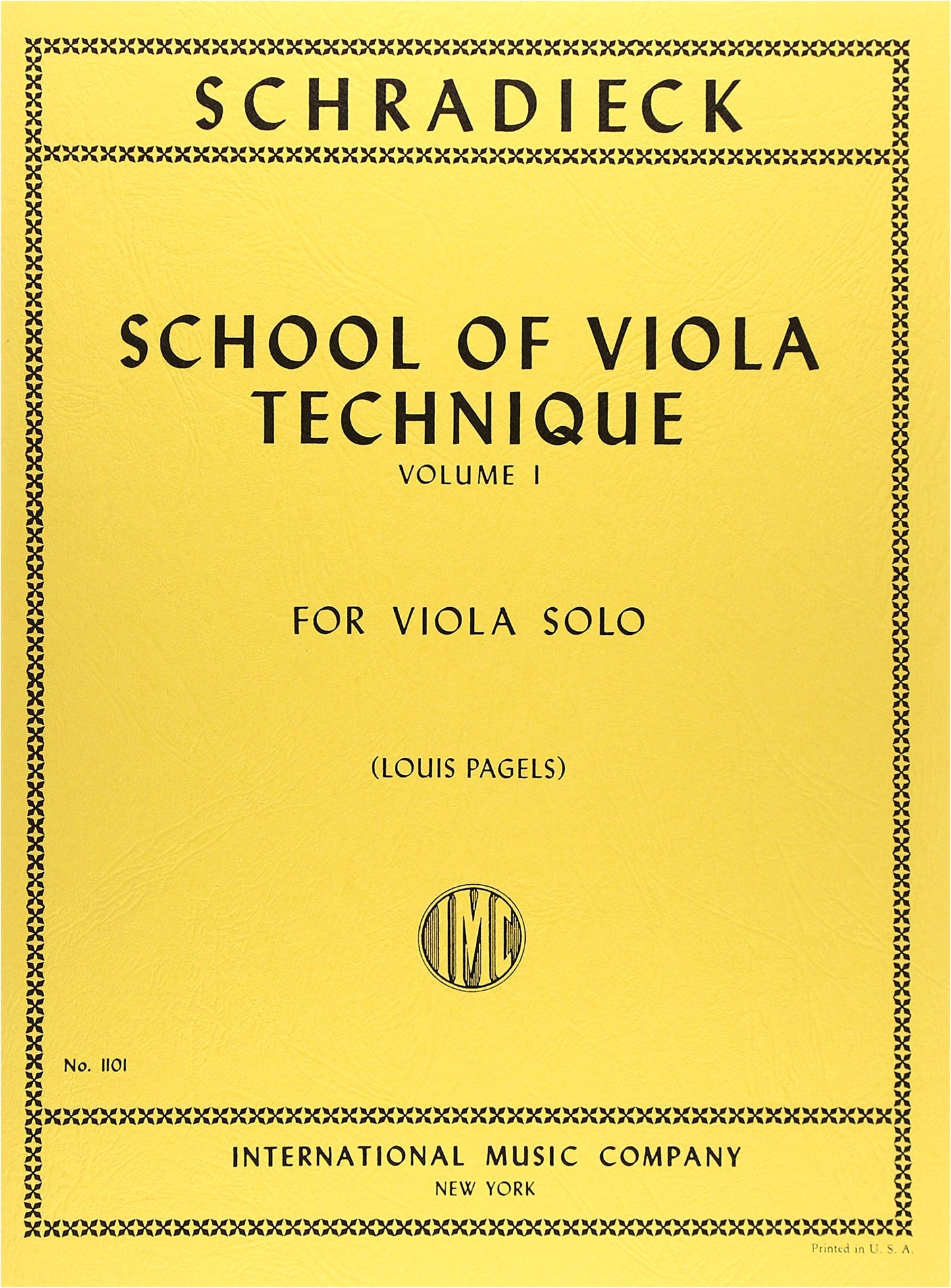 Schradieck: Viola Technique, Vol. 1/International Music Company/Viola Textbook & Exercises