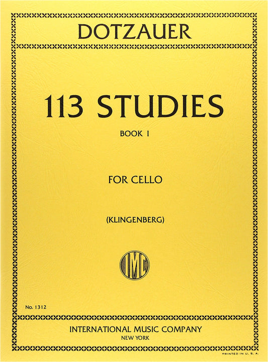 Dotzauer: 113 Etudes for Cello, Volume 1 - Cello Method & Exercises