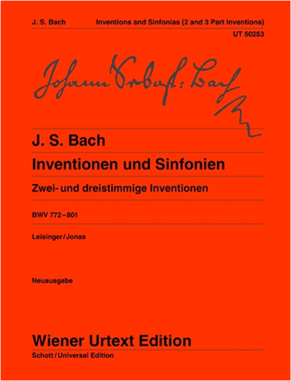 Bach, J.S.: Inventions & Sinfonias (2- and 3-Part Inventions) BWV 772-801, Vienna Urtext