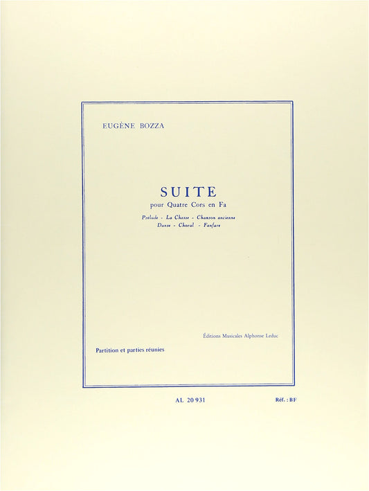 Boza: Suite in F Major for 4 Horns - Leduc Publishing