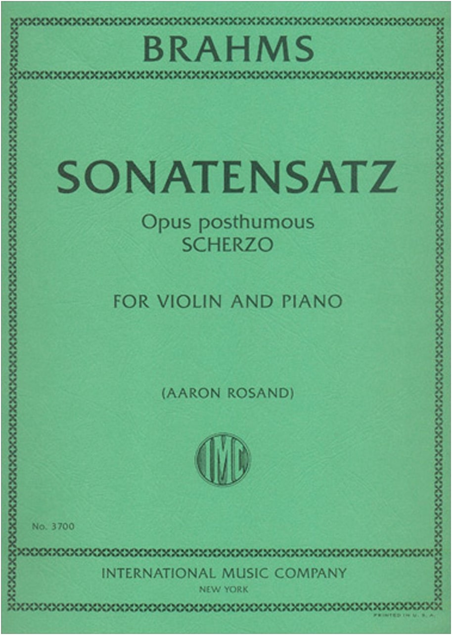 Brahms: Violin Sonata in C Minor & Scherzo (F-A-E Sonata) for Violin & Piano, Edited by Rosand
