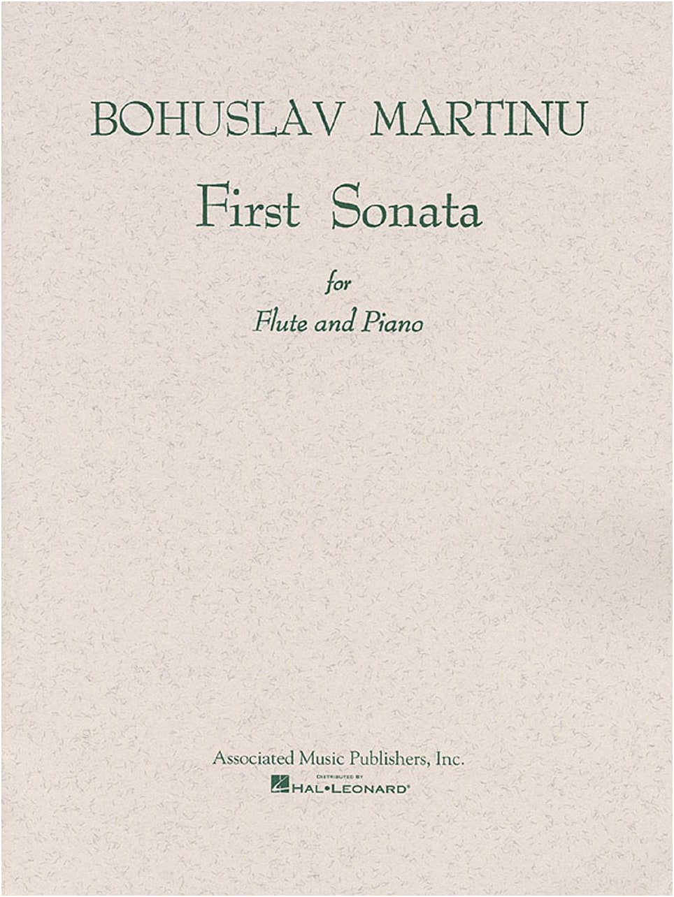 Martinu: Flute Sonata No. 1 / Schirmer Edition / Flute and Piano Score
